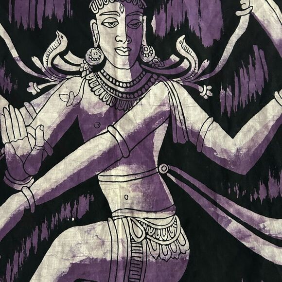 Purple and Black Shiva Wall Hanging Batik - Picture 11 of 16